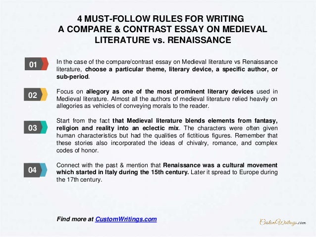 compare and contrast examples compare and contrast two literary works example